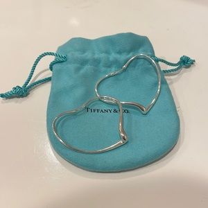 Tiffany & Co. Elsa Peretti Open Heart Hoop Earrings